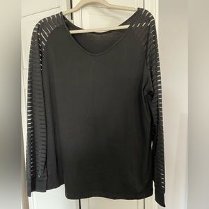 Black Top with fun sleeve detail
